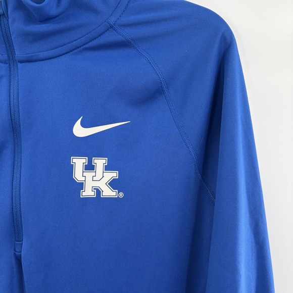 Kentucky Wildcats Womens M Blue NCAA Quarter Zip Pullover Running Dri-FIT Nike‎ - Picture 3 of 9